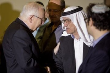 Israel's President Reuven Rivlin meeting with Arabs in 2014. (AP Photo/Ariel Schalit)