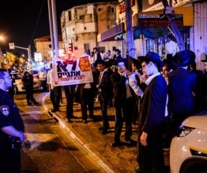 Ultra-Orthodox Jews protest recruitment into IDF. (Kobu Richter/TPS)