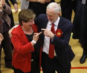 UK Labour leaders Jeremy Corbyn and Emily Thornberry. (AP Photo/Frank Augstein)
