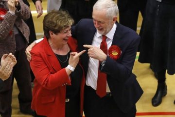 UK Labour leaders Jeremy Corbyn and Emily Thornberry. (AP Photo/Frank Augstein)