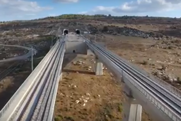 Tel Aviv - Jerusalem high speed train tracks