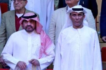 The UAE's Mohamed Bin Tha'loob Al Derai (R) (International Judo Federation)