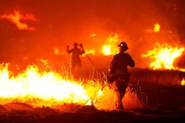 Wildfire near Clearlake, California