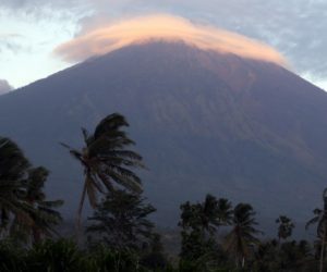 Mount Agung erupts