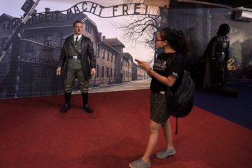 Hitler at Auschwitz display