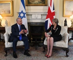 Israeli PM Benjamin Netanyahu and UK PM Theresa May. (Kobi Gideon/GPO)