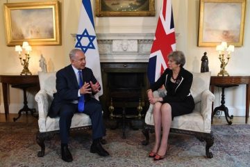 Israeli PM Benjamin Netanyahu and UK PM Theresa May. (Kobi Gideon/GPO)