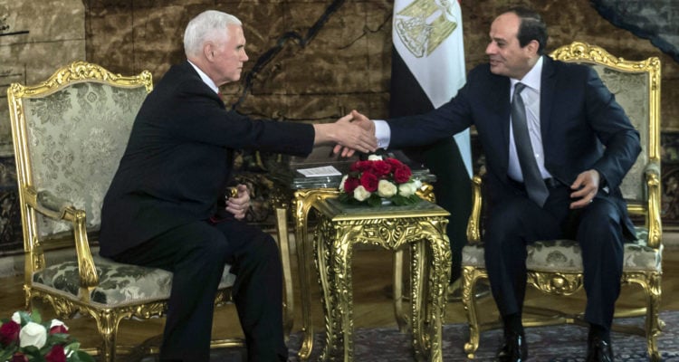Pence says US stands ‘shoulder to shoulder’ with Egypt in war on terror