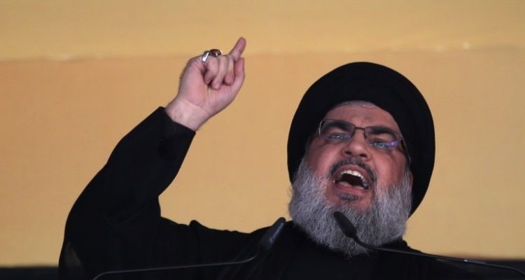 With map of Israel in hand, Hezbollah leader details ‘huge destruction’ of Jewish state