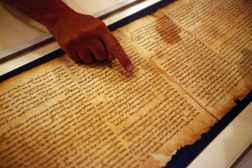 Fragments of the Dead Sea Scrolls. (Miriam Alster/FLASH90)