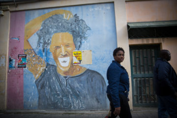 African woman in South Tel Aviv. (Miriam Alster/FLASH90)
