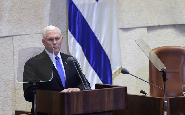 Pence at Knesset: US embassy will move to Jerusalem by end of 2019
