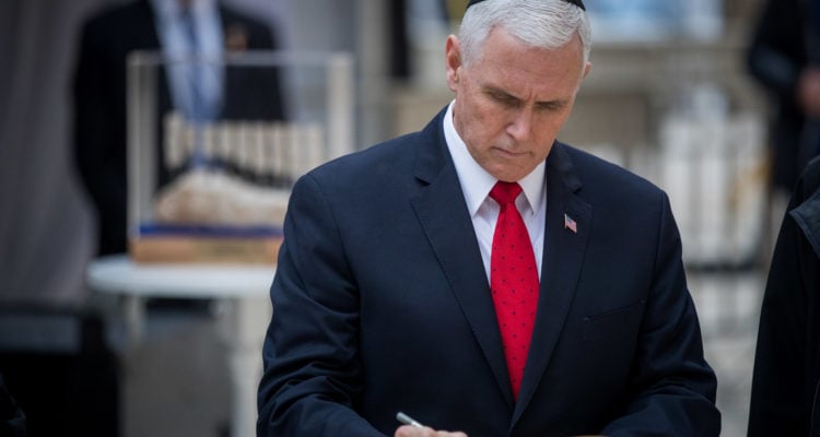 Pence displayed ‘intense passion for Israel and the Jewish people’