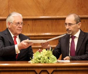 US Secretary of State Rex Tillerson and Jordanian Foreign Minister Ayman Safadi