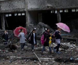 gaza school damaged