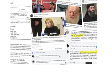 Screenshots from Facebook group. (Campaign Against Antisemitism)