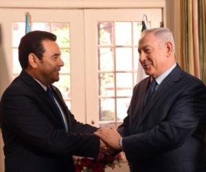 Israeli Prime Minister Benjamin Netanyahu meets with President of Guatamala, Jimmy Morales