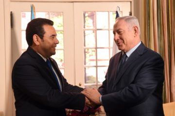 Israeli Prime Minister Benjamin Netanyahu meets with President of Guatamala, Jimmy Morales