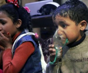 Syrian children affected by the chemical attack