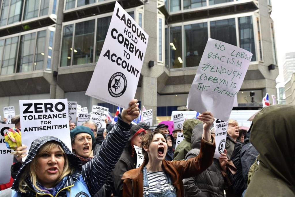 Britain Anti-Semitism Protest