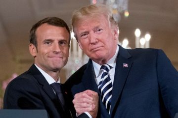 President Donald Trump and French President Emmanuel Macron. (AP Photo/Andrew Harnik)