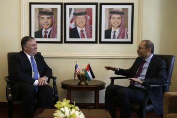 US Secretary of State Mike Pompeo and Jordanian Foreign Minister Ayman Safadi