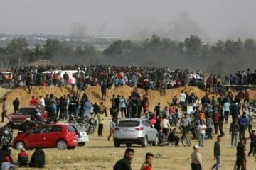 Rioters on the Gaza Border with Israel