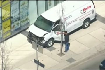 Van strikes pedestrians in Toronto