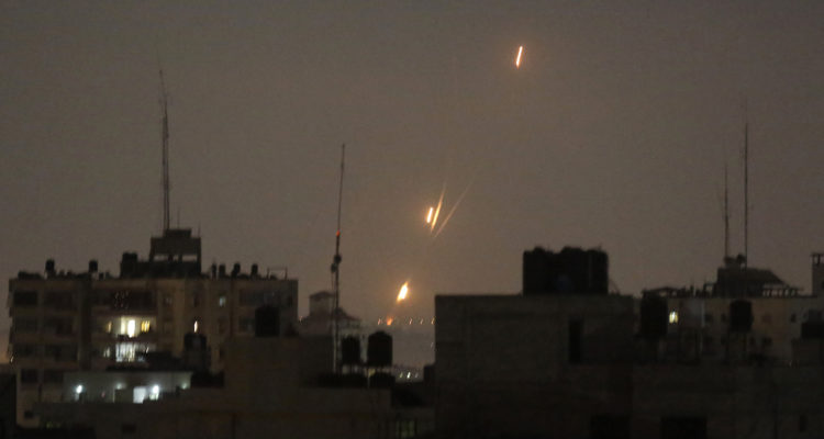IDF strikes Hamas targets after Palestinians fire dozens of rockets at Israel