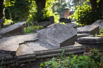 Broken tombstone