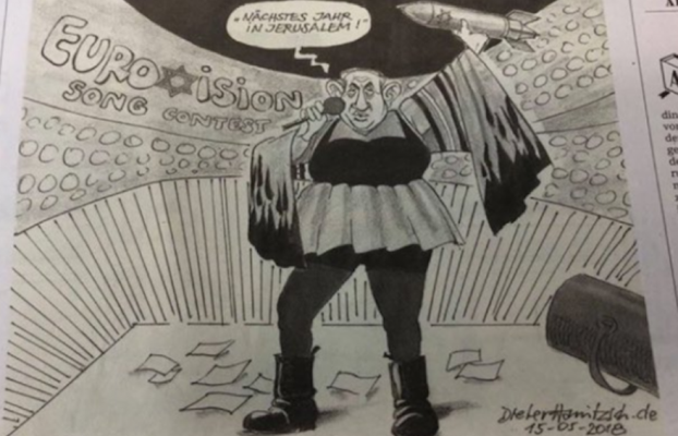 German newspaper publishes anti-Semitic cartoon of Netanyahu
