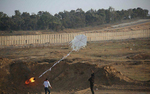 Gaza terrorists ignite fresh fires with bomb-laden kites and balloons