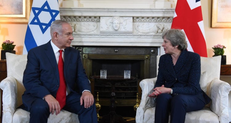 May tells Netanyahu UK disagrees with Israel on Iran deal and Gaza deaths
