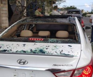 Car destroyed by IDF drone in Gaza