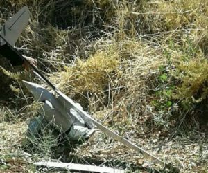 Crashed IDF drone in Syria. (Twitter)