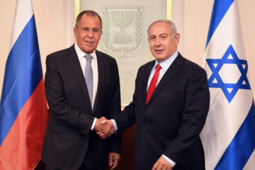 Prime Minister Benjamin Netanyahu meets with Russian Foreign Minister Sergei Valery. (Haim Zach/GPO)