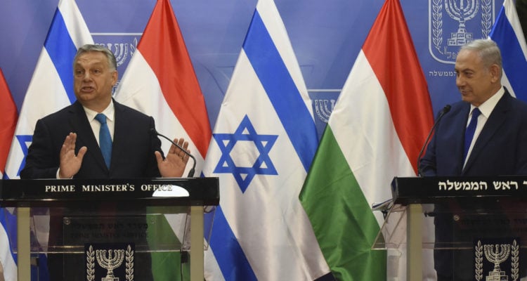 In Jerusalem, Hungary’s PM declares ‘zero tolerance’ for anti-Semitism
