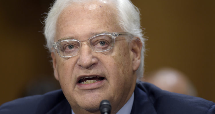 US will not strong-arm Israel in peace negotiations, Amb. Friedman says