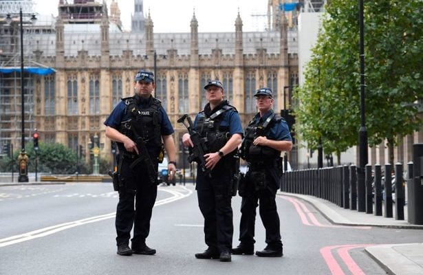 Driver slams into pedestrians in London terror attack