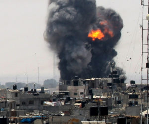 A Hamas location following a previous Israeli airstrike in July. (Abed Rahim Khatib/Flash90)