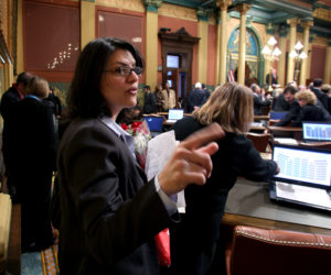 Democratic congresswoman Rashida Tlaib. (AP Photo/Al Goldis)
