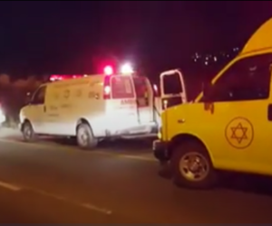 The scene of a deadly accident in Samaria. (screenshot)