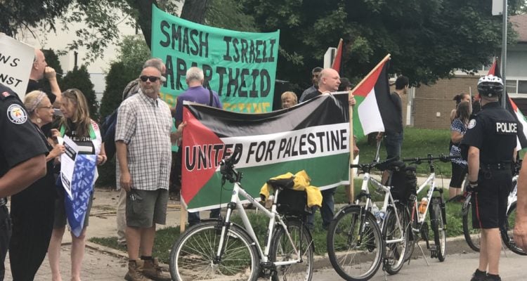 Pro-Palestinian activists protest in heart of Toronto’s Jewish community