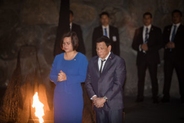 President of the Philippines Rodrigo Duterte at Yad Vashem. (Hadas Parush/Flash90)