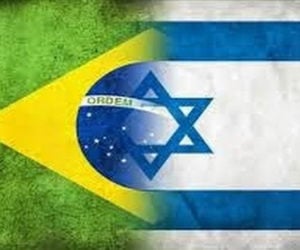 Brazil Israel Flags