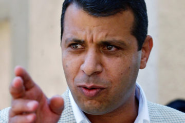 Former Palestinian security chief Mohammed Dahlan, a rival of PA President Mahmoud Abbas. (AP Photo/Nasser Shiyoukhi, File)