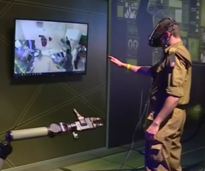 The IDF showcases virtual reality technology. (screenshot)