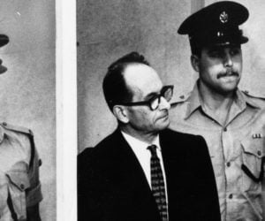 Adolf Eichmann on trial in Jerusalem. (AP Photo/File)