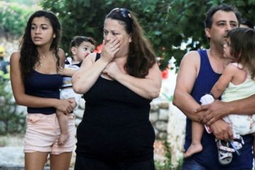 Israelis in shock after a rocket attack