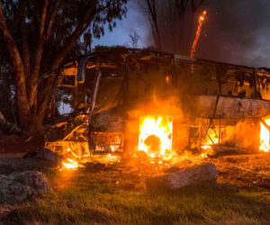 Hamas missile attack bus